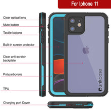 Load image into Gallery viewer, iPhone 12 Waterproof IP68 Case, Punkcase [Blue]  [Maximus Series] [Slim Fit] [IP68 Certified] [Shockresistant] Clear Armor Cover with Screen Protector | Ultimate Protection

