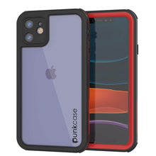 Load image into Gallery viewer, iPhone 12 Waterproof IP68 Case, Punkcase [red]  [Maximus Series] [Slim Fit] [IP68 Certified] [Shockresistant] Clear Armor Cover with Screen Protector | Ultimate Protection
