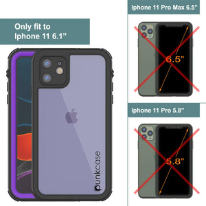 iPhone 12 Waterproof IP68 Case, Punkcase [Purple]  [Maximus Series] [Slim Fit] [IP68 Certified] [Shockresistant] Clear Armor Cover with Screen Protector | Ultimate Protection