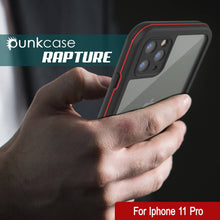 Load image into Gallery viewer, iPhone 12 Pro Waterproof IP68 Case, Punkcase [red]  [Maximus Series] [Slim Fit] [IP68 Certified] [Shockresistant] Clear Armor Cover with Screen Protector | Ultimate Protection
