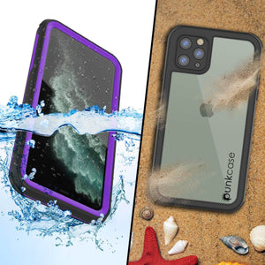 iPhone 12 Pro Waterproof IP68 Case, Punkcase [Purple]  [Maximus Series] [Slim Fit] [IP68 Certified] [Shockresistant] Clear Armor Cover with Screen Protector | Ultimate Protection
