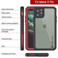 Load image into Gallery viewer, iPhone 12 Pro Waterproof IP68 Case, Punkcase [red]  [Maximus Series] [Slim Fit] [IP68 Certified] [Shockresistant] Clear Armor Cover with Screen Protector | Ultimate Protection
