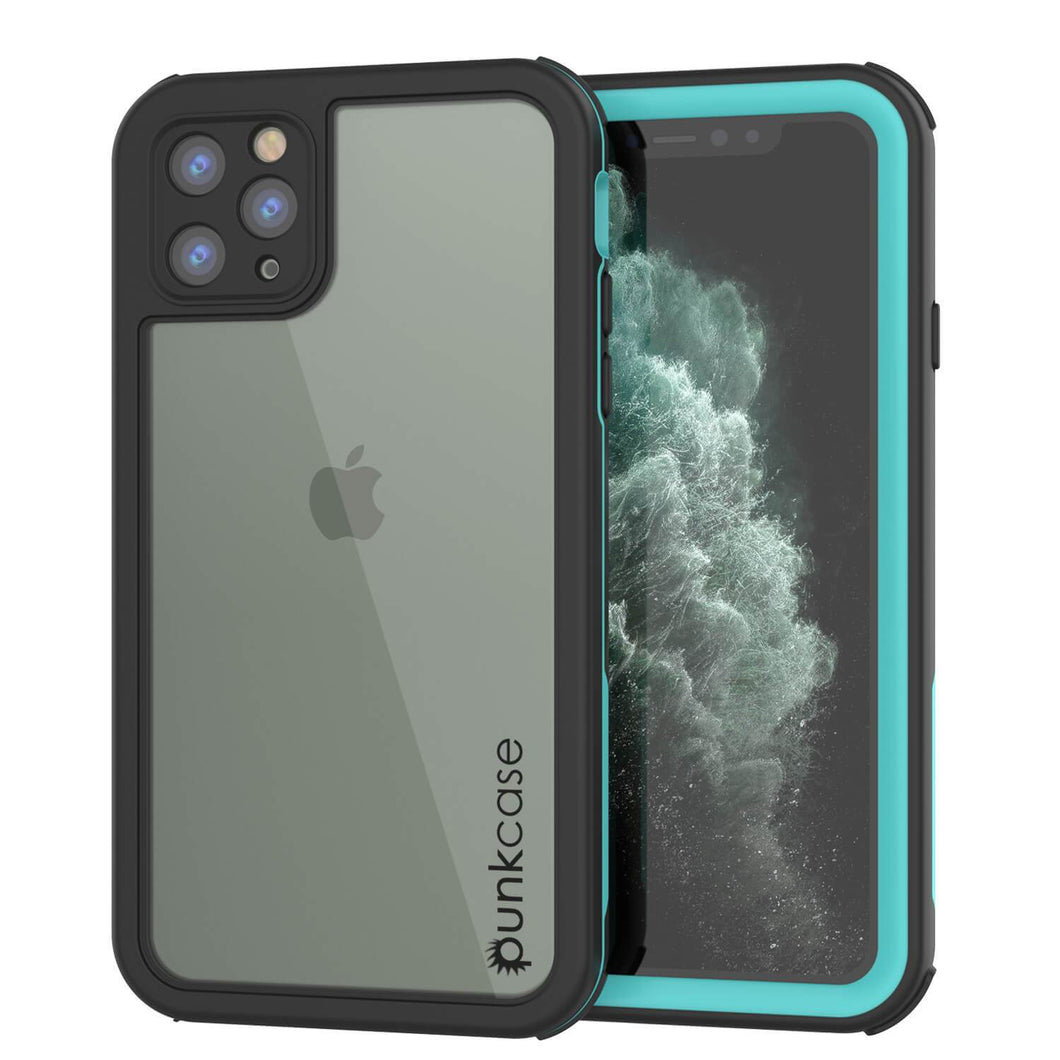 iPhone 12 Pro Waterproof IP68 Case, Punkcase [teal]  [Maximus Series] [Slim Fit] [IP68 Certified] [Shockresistant] Clear Armor Cover with Screen Protector | Ultimate Protection