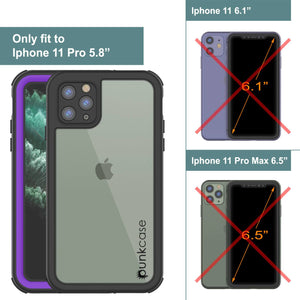 iPhone 12 Pro Waterproof IP68 Case, Punkcase [Purple]  [Maximus Series] [Slim Fit] [IP68 Certified] [Shockresistant] Clear Armor Cover with Screen Protector | Ultimate Protection