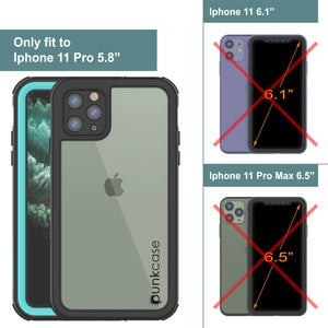 iPhone 12 Pro Waterproof IP68 Case, Punkcase [teal]  [Maximus Series] [Slim Fit] [IP68 Certified] [Shockresistant] Clear Armor Cover with Screen Protector | Ultimate Protection
