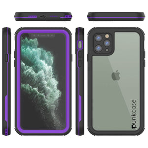 iPhone 12 Pro Waterproof IP68 Case, Punkcase [Purple]  [Maximus Series] [Slim Fit] [IP68 Certified] [Shockresistant] Clear Armor Cover with Screen Protector | Ultimate Protection