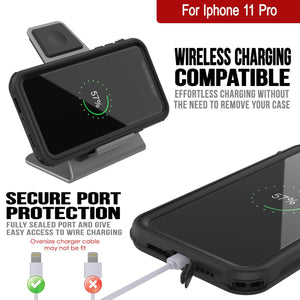 iPhone 12 Pro Waterproof IP68 Case, Punkcase [Black]  [Maximus Series] [Slim Fit] [IP68 Certified] [Shockresistant] Clear Armor Cover with Screen Protector | Ultimate Protection