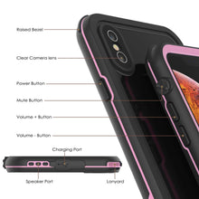 Load image into Gallery viewer, iPhone XS Waterproof IP68 Case, Punkcase [pink] [Rapture Series]  W/Built in Screen Protector
