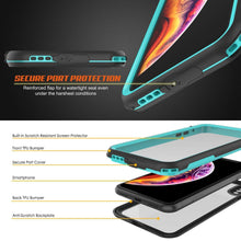 Load image into Gallery viewer, iPhone XS Max Waterproof IP68 Case, Punkcase [teal] [Rapture Series]  W/Built in Screen Protector
