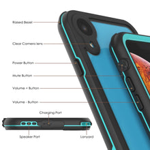 Load image into Gallery viewer, iPhone XR Waterproof IP68 Case, Punkcase [teal] [Rapture Series]  W/Built in Screen Protector
