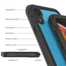 Load image into Gallery viewer, iPhone XR Waterproof IP68 Case, Punkcase [Black] [Rapture Series]  W/Built in Screen Protector
