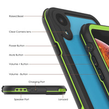 Load image into Gallery viewer, iPhone XR Waterproof IP68 Case, Punkcase [Green] [Rapture Series]  W/Built in Screen Protector
