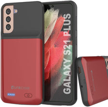 Load image into Gallery viewer, PunkJuice S21+ Plus Battery Case Red - Portable Charging Power Juice Bank with 6000mAh
