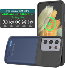 Load image into Gallery viewer, PunkJuice S21 Ultra Battery Case Blue - Portable Charging Power Juice Bank with 4700mAh
