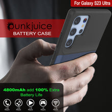 Load image into Gallery viewer, PunkJuice S23 Ultra Battery Case Blue - Portable Charging Power Juice Bank with 4800mAh
