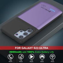 Load image into Gallery viewer, PunkJuice S23 Ultra Battery Case Purple - Portable Charging Power Juice Bank with 4800mAh
