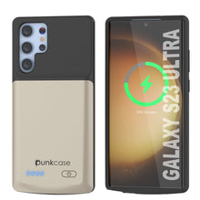 Load image into Gallery viewer, PunkJuice S23 Ultra Battery Case Silver - Portable Charging Power Juice Bank with 4800mAh
