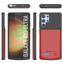 Load image into Gallery viewer, PunkJuice S23 Ultra Battery Case Red - Portable Charging Power Juice Bank with 4800mAh
