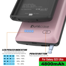 Load image into Gallery viewer, PunkJuice S23 Ultra Battery Case Rose-Gold - Portable Charging Power Juice Bank with 4800mAh
