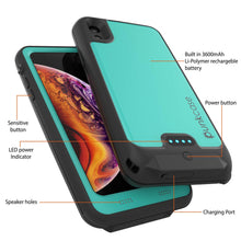 Load image into Gallery viewer, PunkJuice iPhone XR Battery Case, Waterproof, IP68 Certified [Ultra Slim] [Teal]
