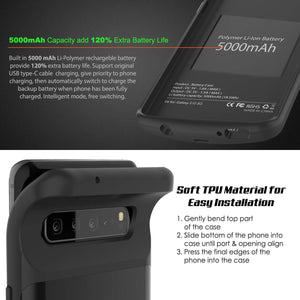 PunkJuice S10 5G Battery Case Reg. Black - Fast Charging Power Juice Bank with 4700mAh