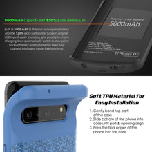Load image into Gallery viewer, PunkJuice S10 5G Battery Case Blue Pattern - Fast Charging Power Juice Bank with 4700mAh
