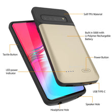 Load image into Gallery viewer, PunkJuice S10 5G Battery Case Gold - Fast Charging Power Juice Bank with 4700mAh

