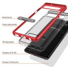 Load image into Gallery viewer, Galaxy S10 5G Case, PUNKcase [LUCID 3.0 Series] [Slim Fit] Armor Cover w/ Integrated Screen Protector [Red]
