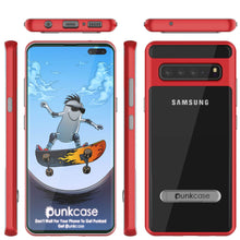 Load image into Gallery viewer, Galaxy S10 5G Case, PUNKcase [LUCID 3.0 Series] [Slim Fit] Armor Cover w/ Integrated Screen Protector [Red]
