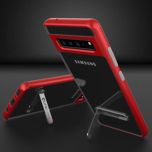 Galaxy S10 5G Case, PUNKcase [LUCID 3.0 Series] [Slim Fit] Armor Cover w/ Integrated Screen Protector [Red]