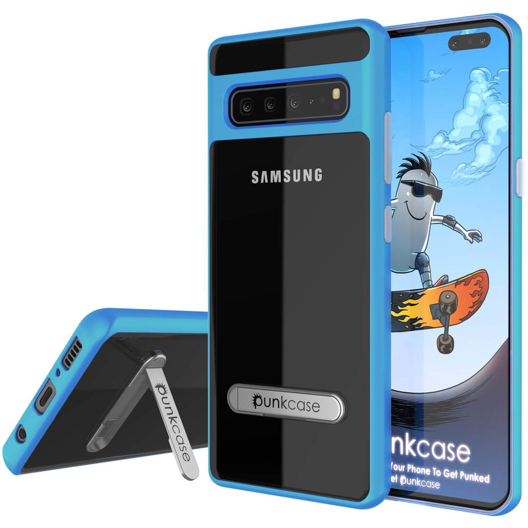 Galaxy S10 5G Case, PUNKcase [LUCID 3.0 Series] [Slim Fit] Armor Cover w/ Integrated Screen Protector [Blue]