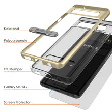 Load image into Gallery viewer, Galaxy S10 5G Case, PUNKcase [LUCID 3.0 Series] [Slim Fit] Armor Cover w/ Integrated Screen Protector [Gold]
