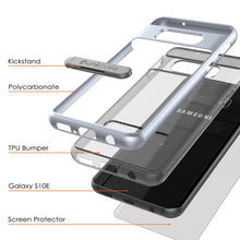 Load image into Gallery viewer, Galaxy S10e Case, PUNKcase [LUCID 3.0 Series] [Slim Fit] Armor Cover w/ Integrated Screen Protector [Silver]
