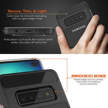 Load image into Gallery viewer, Galaxy S10 Case, PUNKcase [LUCID 3.0 Series] [Slim Fit] [Clear Back] Armor Cover w/ Integrated Screen Protector [Black]
