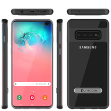 Load image into Gallery viewer, Galaxy S10 Case, PUNKcase [LUCID 3.0 Series] [Slim Fit] [Clear Back] Armor Cover w/ Integrated Screen Protector [Black]

