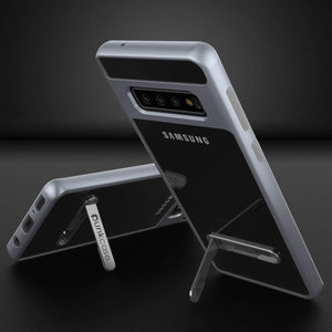 Galaxy S10 Case, PUNKcase [LUCID 3.0 Series] [Slim Fit] Armor Cover w/ Integrated Screen Protector [Silver]