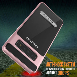 Galaxy S10+ Plus Case, PUNKcase [LUCID 3.0 Series] [Slim Fit] Armor Cover w/ Integrated Screen Protector [Rose Gold]