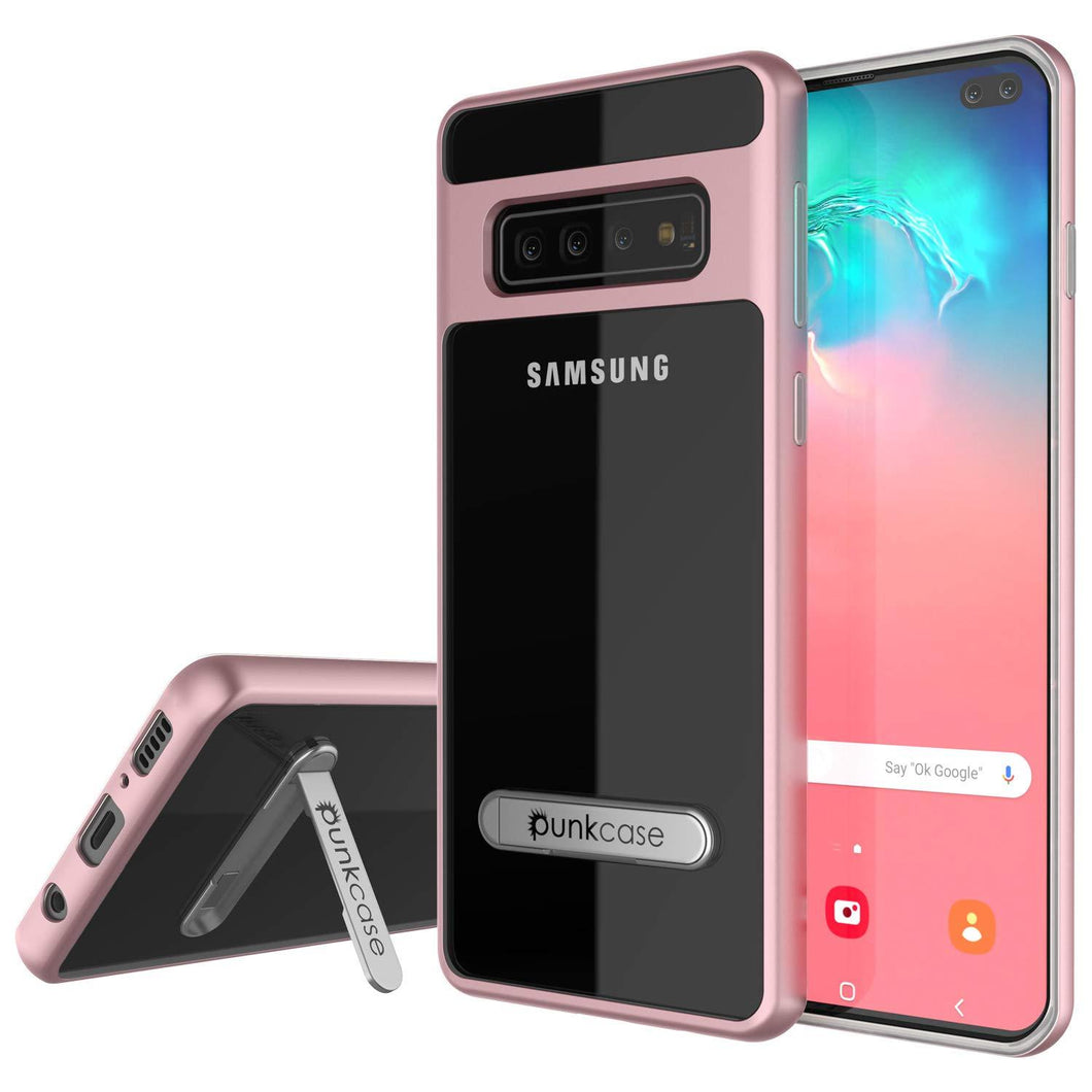 Galaxy S10+ Plus Case, PUNKcase [LUCID 3.0 Series] [Slim Fit] Armor Cover w/ Integrated Screen Protector [Rose Gold]