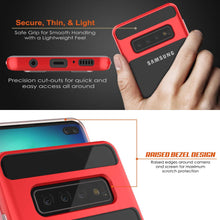 Load image into Gallery viewer, Galaxy S10 Case, PUNKcase [LUCID 3.0 Series] [Slim Fit] Armor Cover w/ Integrated Screen Protector [Red]
