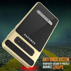 Galaxy S10 Case, PUNKcase [LUCID 3.0 Series] [Slim Fit] Armor Cover w/ Integrated Screen Protector [Gold]