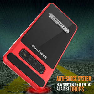 Galaxy S10 Case, PUNKcase [LUCID 3.0 Series] [Slim Fit] Armor Cover w/ Integrated Screen Protector [Red]