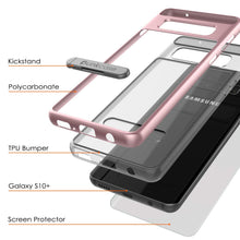 Load image into Gallery viewer, Galaxy S10+ Plus Case, PUNKcase [LUCID 3.0 Series] [Slim Fit] Armor Cover w/ Integrated Screen Protector [Rose Gold]
