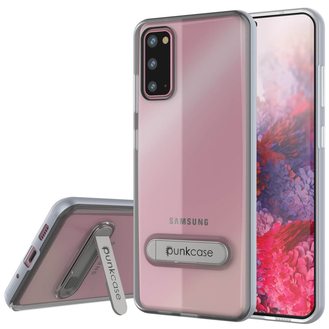 Galaxy S20 Case, PUNKcase [LUCID 3.0 Series] [Slim Fit] Armor Cover w/ Integrated Screen Protector [Silver]