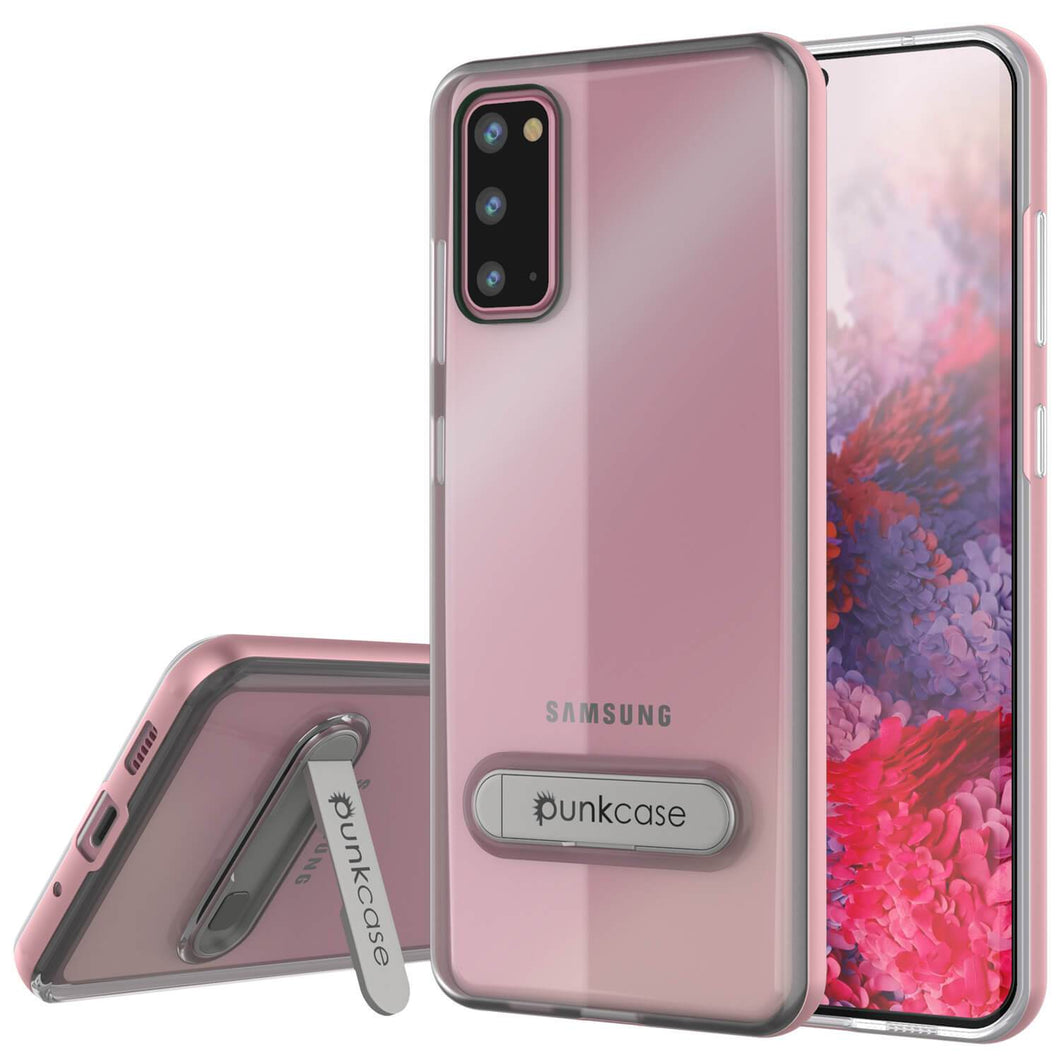 Galaxy S20 Case, PUNKcase [LUCID 3.0 Series] [Slim Fit] Armor Cover w/ Integrated Screen Protector [Rose Gold]