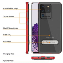 Load image into Gallery viewer, Galaxy S20 Ultra Case, PUNKcase [LUCID 3.0 Series] [Slim Fit] Armor Cover w/ Integrated Screen Protector [Red]
