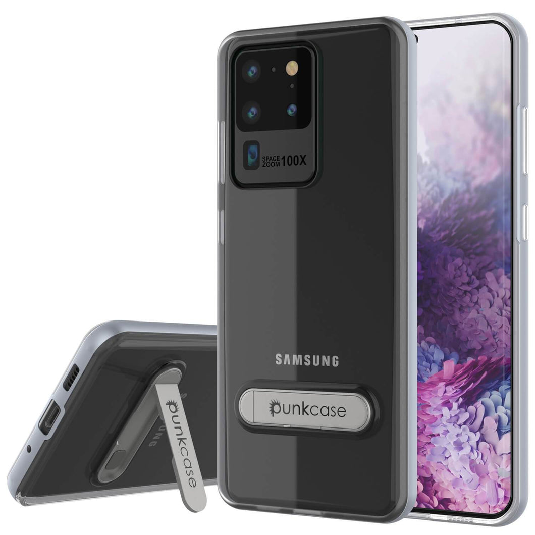 Galaxy S20 Ultra Case, PUNKcase [LUCID 3.0 Series] [Slim Fit] Armor Cover w/ Integrated Screen Protector [Silver]