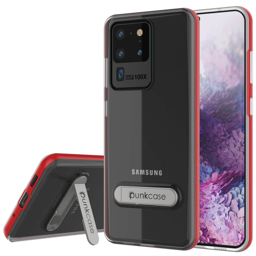 Galaxy S20 Ultra Case, PUNKcase [LUCID 3.0 Series] [Slim Fit] Armor Cover w/ Integrated Screen Protector [Red]