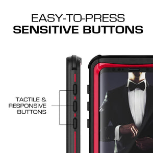 Galaxy S9 Rugged Waterproof Case | Nautical Series [Red]