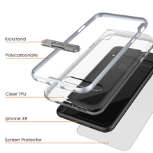 Load image into Gallery viewer, iPhone XR Case, PUNKcase [LUCID 3.0 Series] [Slim Fit] Armor Cover w/ Integrated Screen Protector [Silver]
