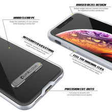 Load image into Gallery viewer, iPhone XR Case, PUNKcase [LUCID 3.0 Series] [Slim Fit] Armor Cover w/ Integrated Screen Protector [Silver]

